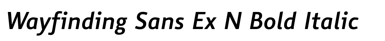 Wayfinding Sans Ex N Bold Italic image